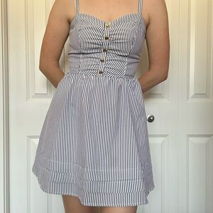 Dynamite Blue and White Striped Mini Dress